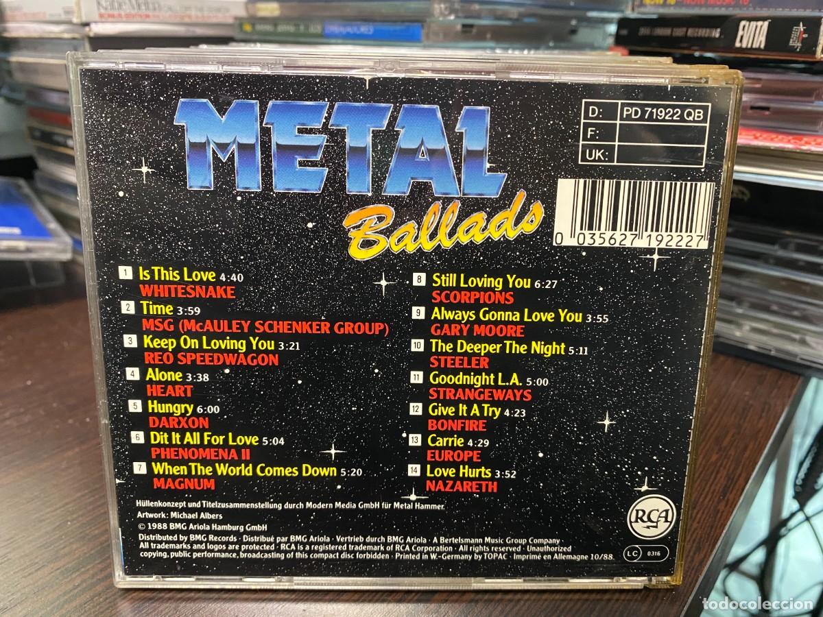 CDs de m&uacute;sica: Various - Metal Ballads (CD, Comp) - Foto 2