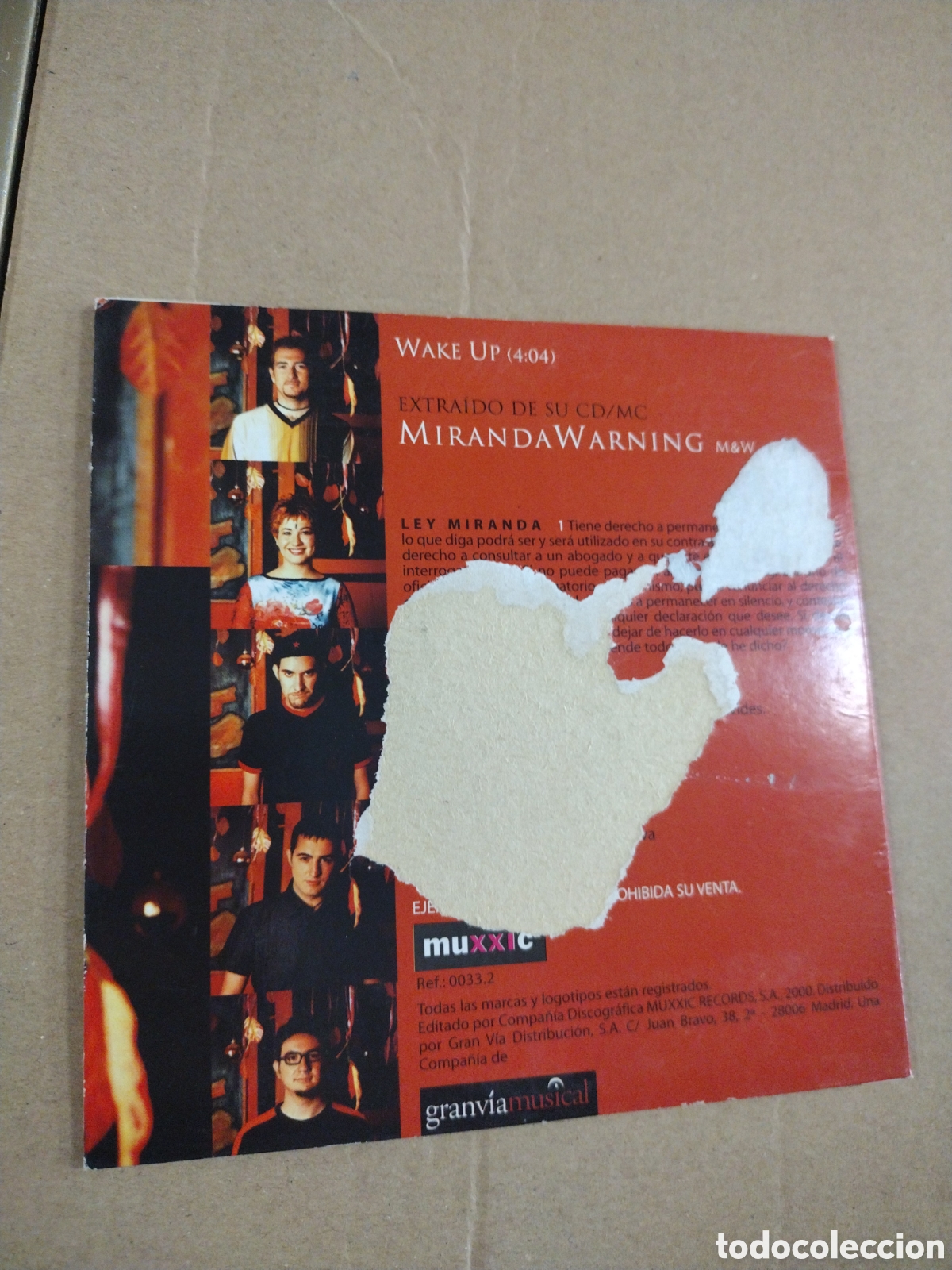 CDs de m&uacute;sica: MIRANDA WARNING. Wake Up. Single PROMO. CD - Foto 2
