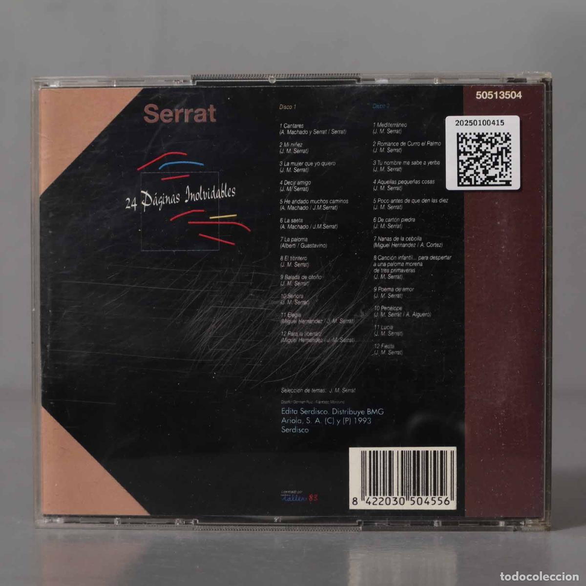CDs de m&uacute;sica: CD. Serrat &ndash; 24 P&aacute;ginas Inolvidables - Foto 2