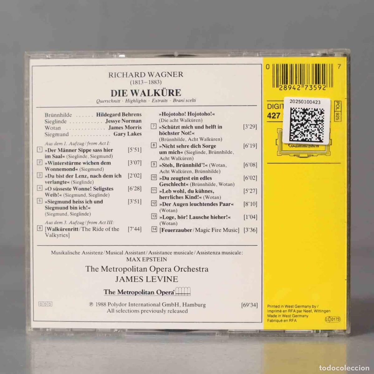 CDs de m&uacute;sica: CD. Levine &ndash; Die Walk&uuml;re. WAGNER - Foto 2