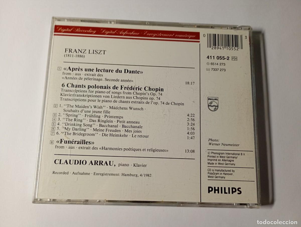 CDs de m&uacute;sica: FRANZ LISZT. CLAUDIO ARRAU. 1 cd - Foto 2
