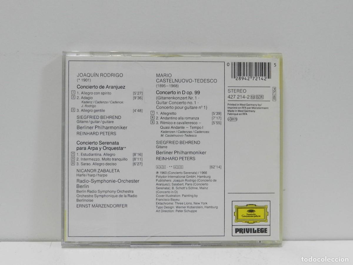 CDs de m&uacute;sica: DISCO CD. Joaqu&iacute;n Rodrigo &ndash; Concierto De Aranjuez. COMPACT DISC. - Foto 2