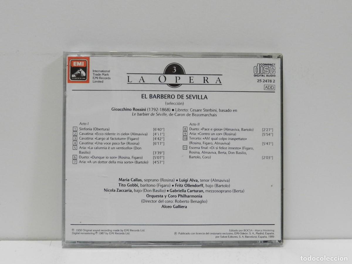 CDs de m&uacute;sica: DISCO CD. Rossini &ndash; El Barbero De Sevilla - La Opera. COMPACT DISC. - Foto 2