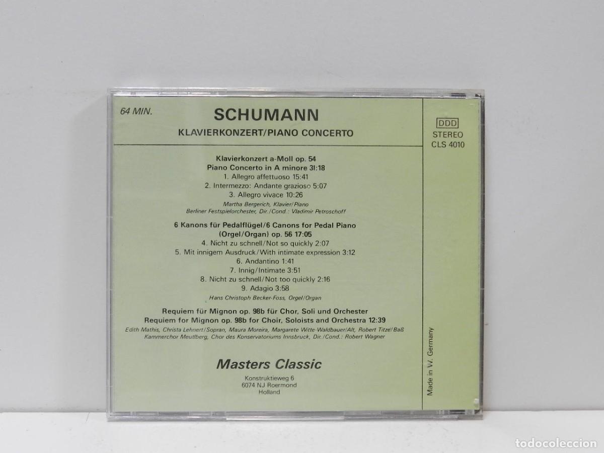 CDs de m&uacute;sica: DISCO CD. Schumann &ndash; Piano Concerto. COMPACT DISC. - Foto 2