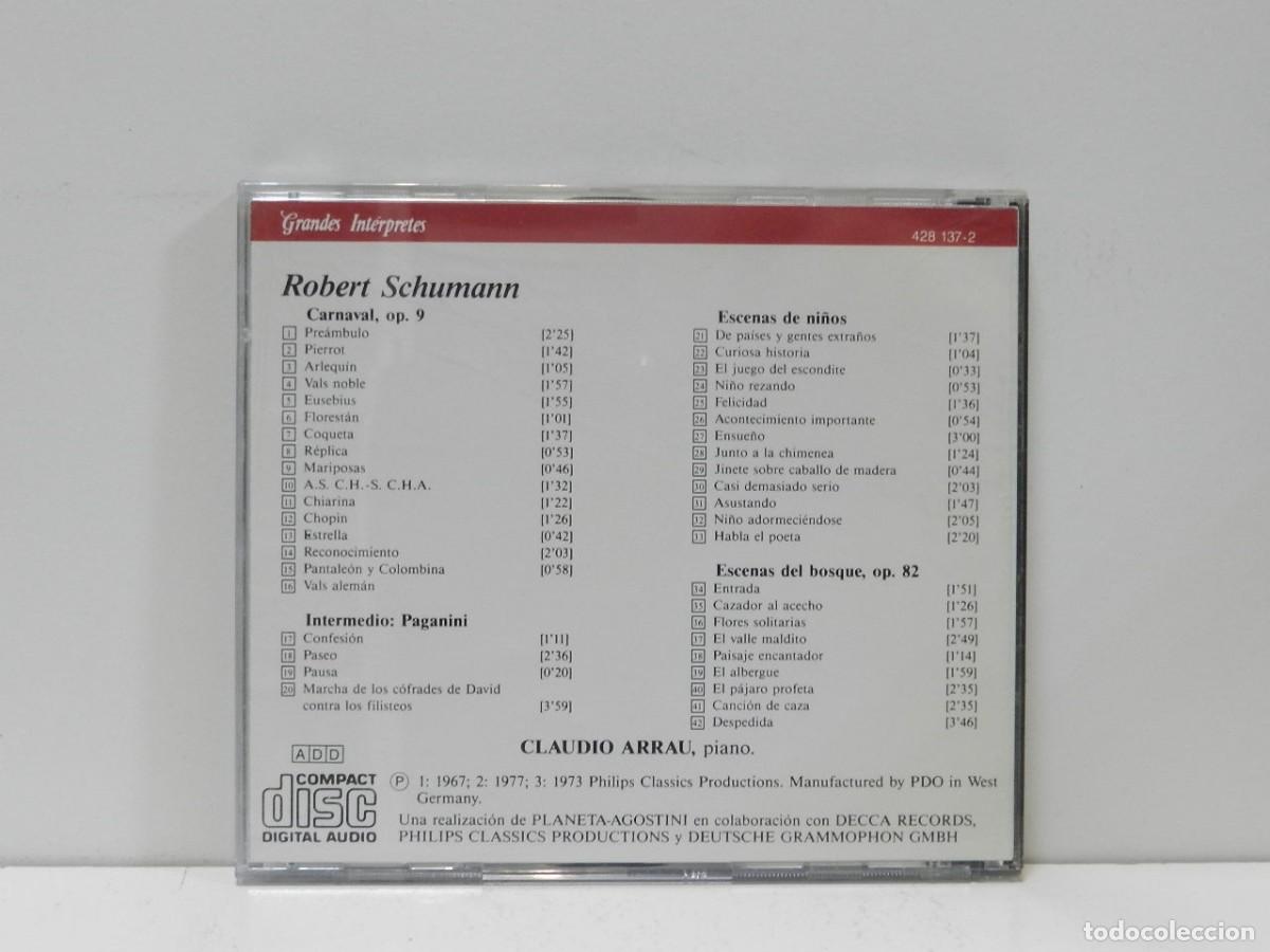 CDs de m&uacute;sica: DISCO CD. Schumann &ndash; Arrau - Grandes Int&eacute;rpretes. COMPACT DISC. - Foto 2