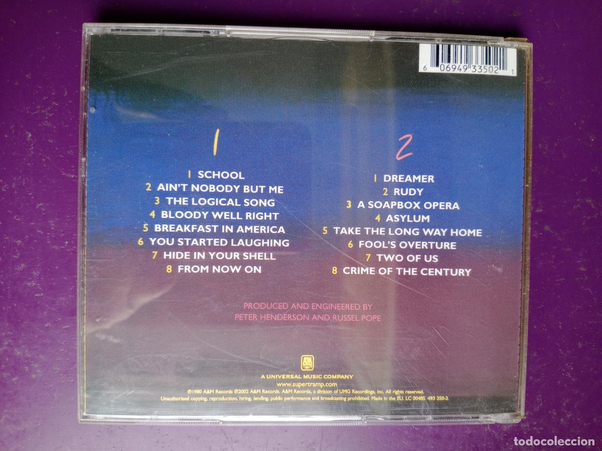 CDs de m&uacute;sica: Supertramp &ndash; Paris - DOBLE CD A&M - 16 EXITOS , SIN APENAS USO - Foto 2