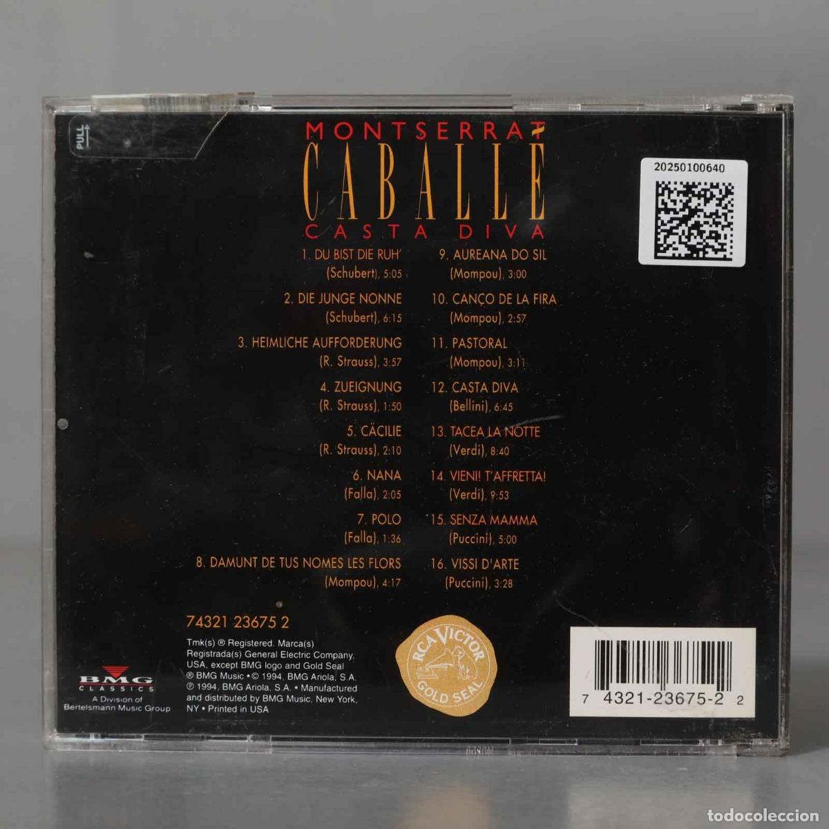 CDs de m&uacute;sica: CD. Montserrat Caball&eacute; &ndash; Casta Diva - Foto 2