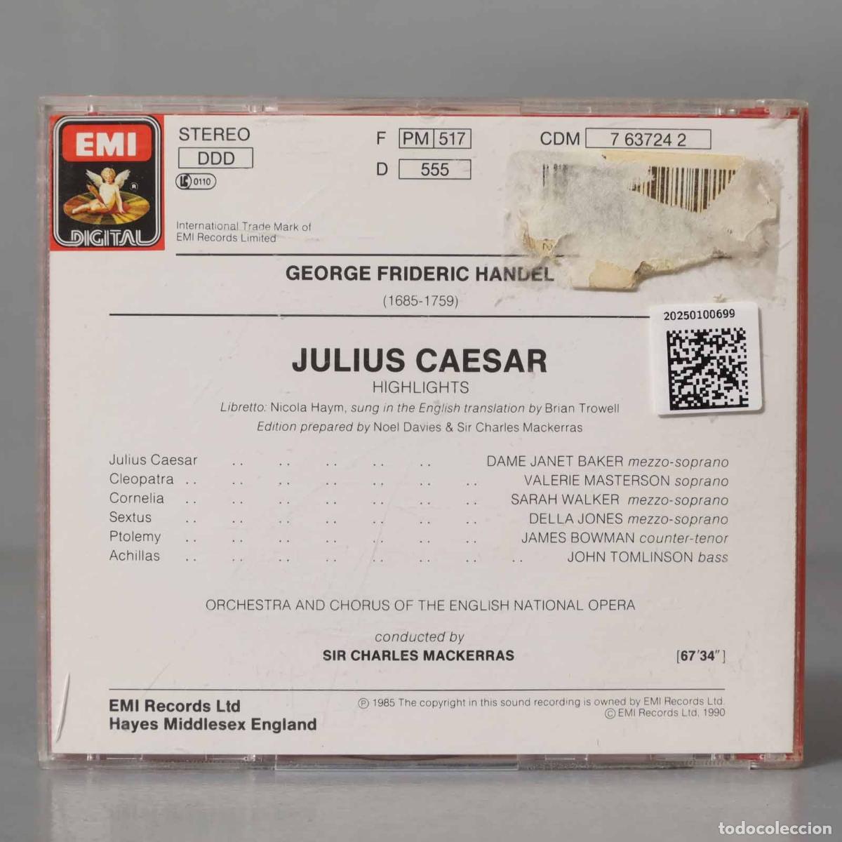 CDs de m&uacute;sica: CD. Mackerras &ndash; Julius Caesar. HANDEL - Foto 2
