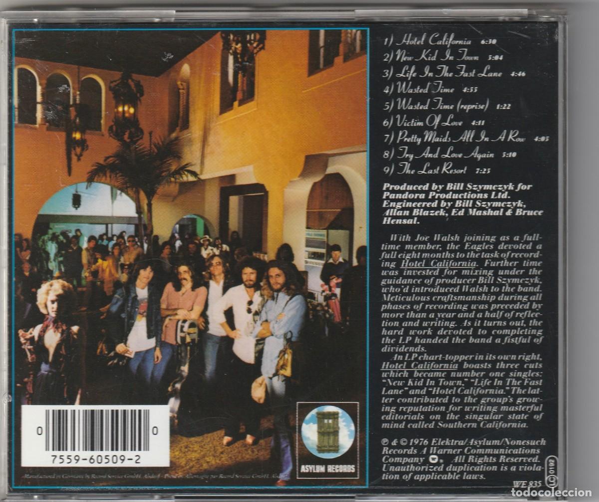 CDs de m&uacute;sica: EAGLES - HOTEL CALIFORNIA (CD ASYLUM) - Foto 2