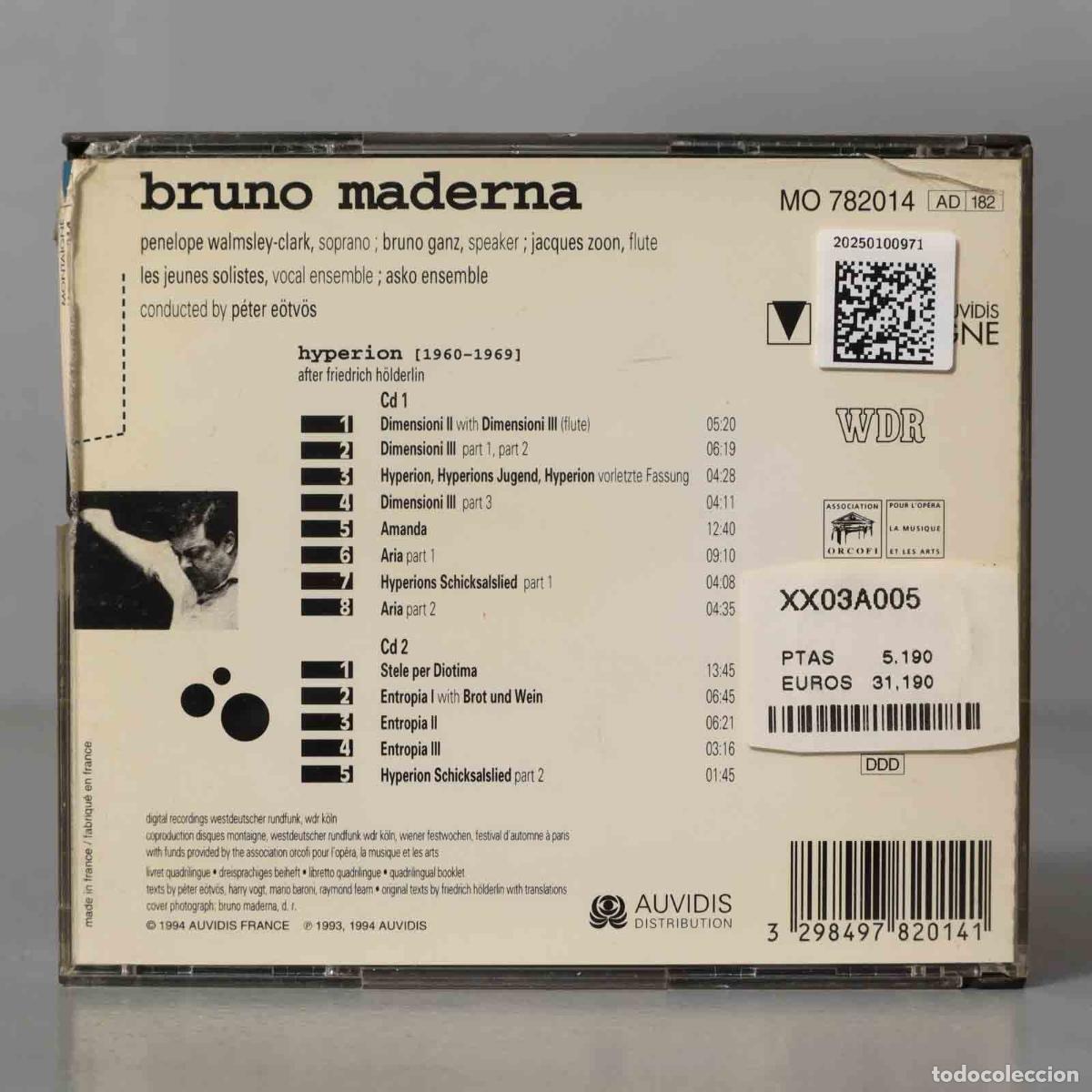CDs de m&uacute;sica: CD. Bruno Maderna: Hyperion EOTVOS - Foto 2