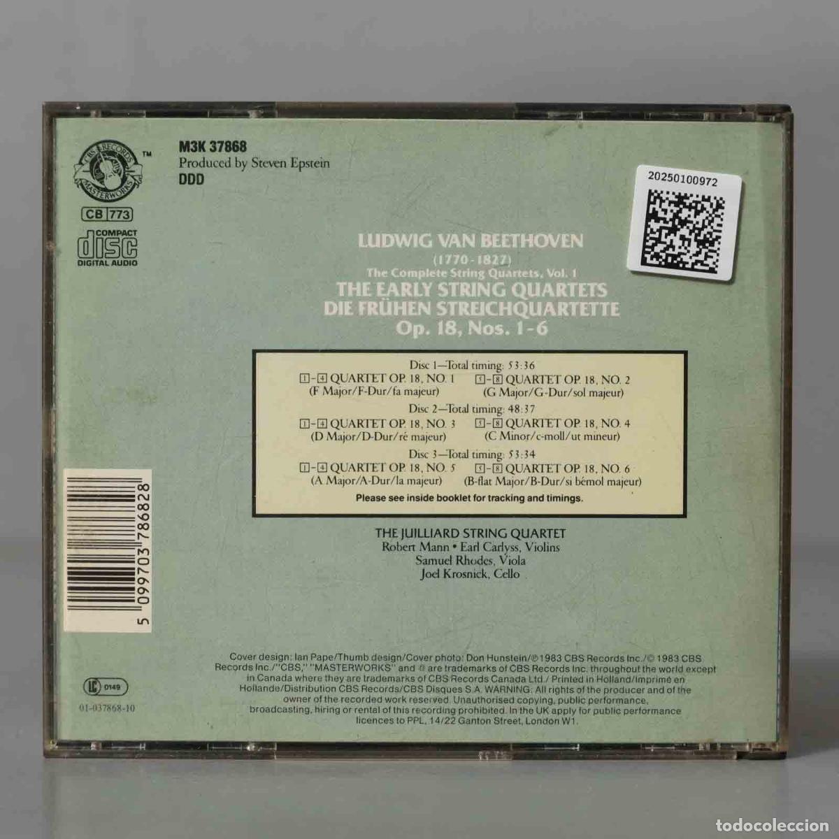 CDs de m&uacute;sica: CD. Beethoven, Juilliard String Quartet &ndash; The Complete String Quartets Volume 1, The Early String Q - Foto 2