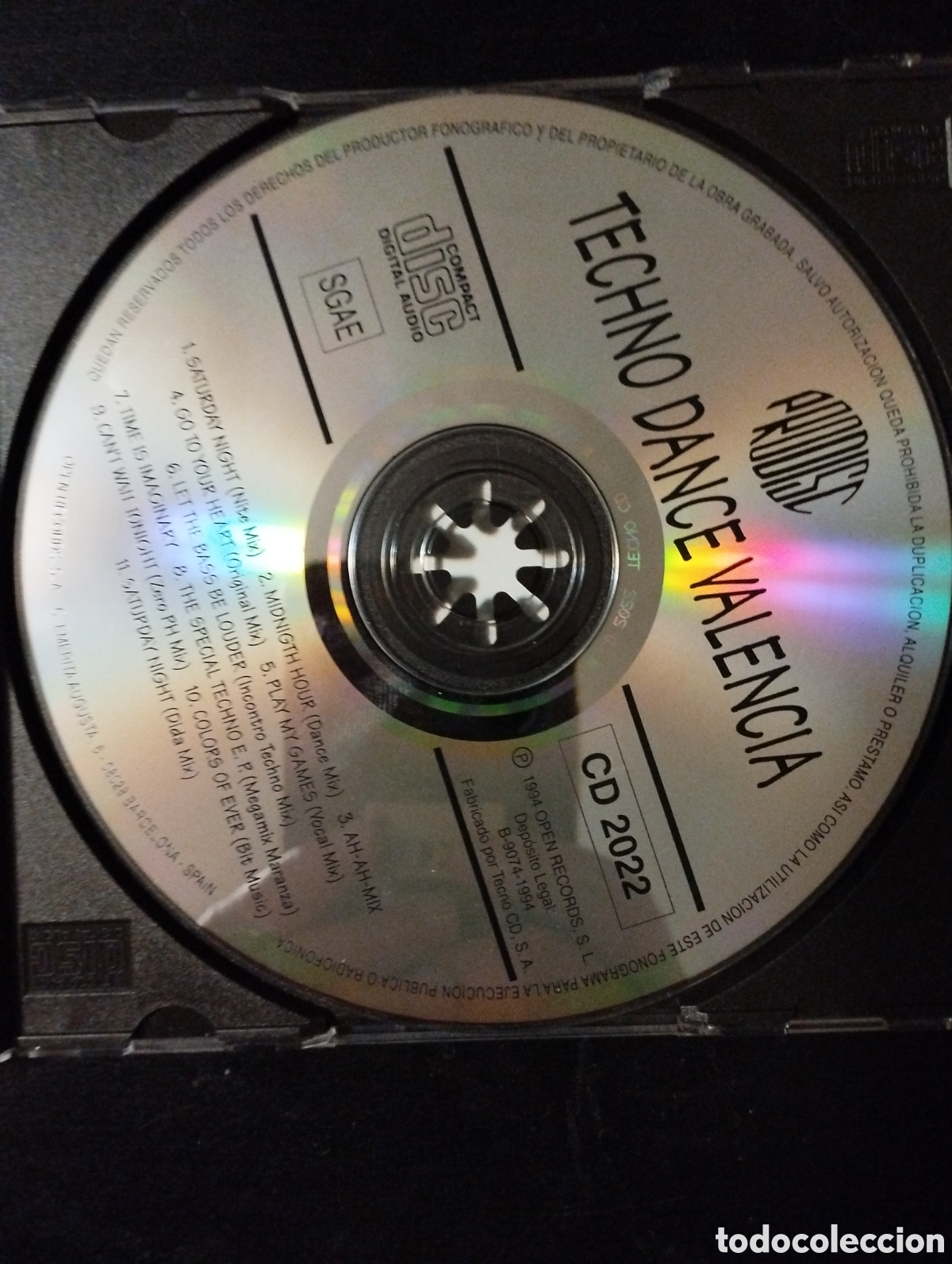 CDs de m&uacute;sica: Varios &ndash; Techno Dance Valencia. 1994. Espa&ntilde;a. CD, Compilation - Foto 3