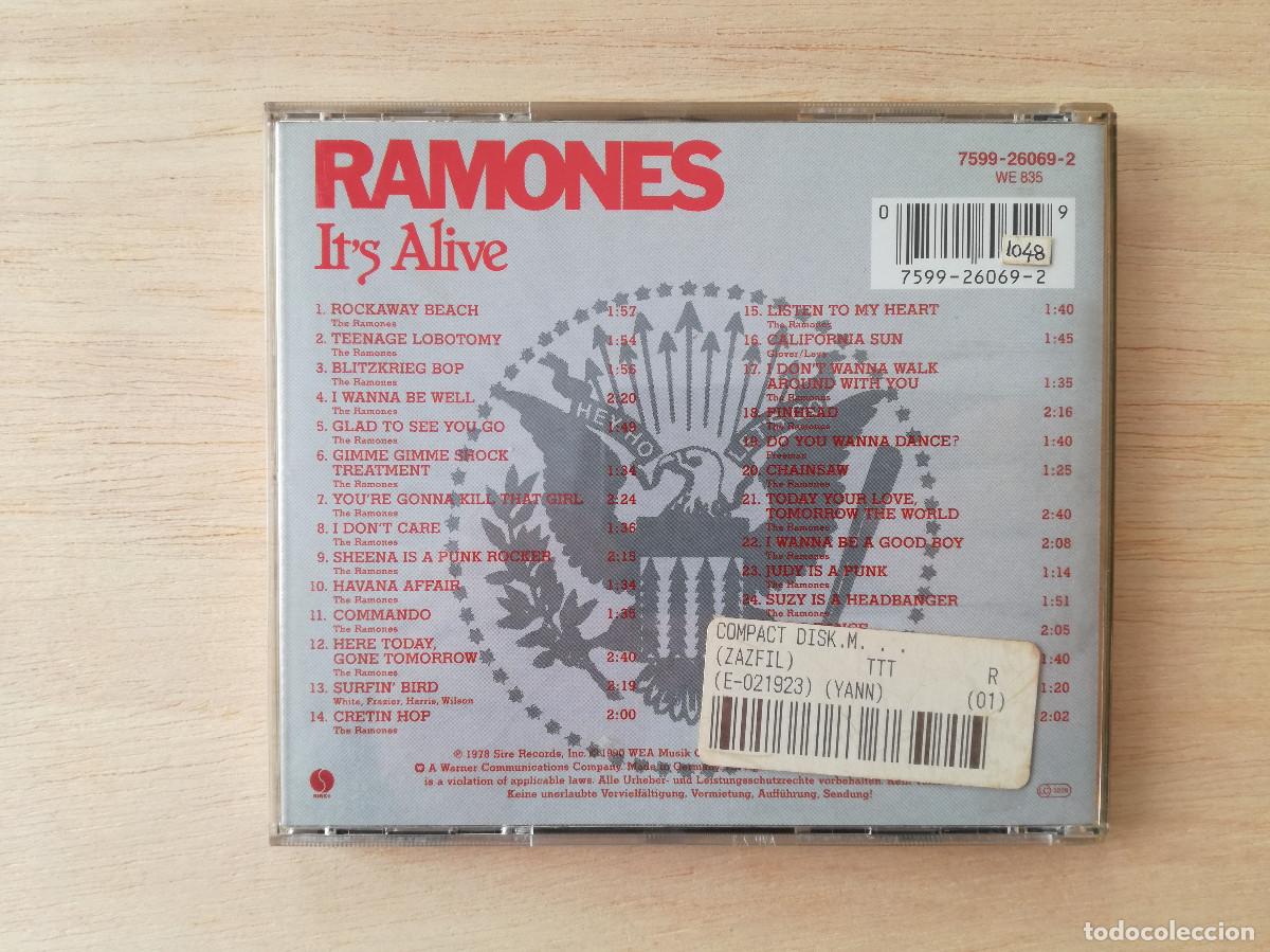 CDs de m&uacute;sica: RAMONES - ITS ALIVE - PEDIDO MINIMO 7&euro; - Foto 2