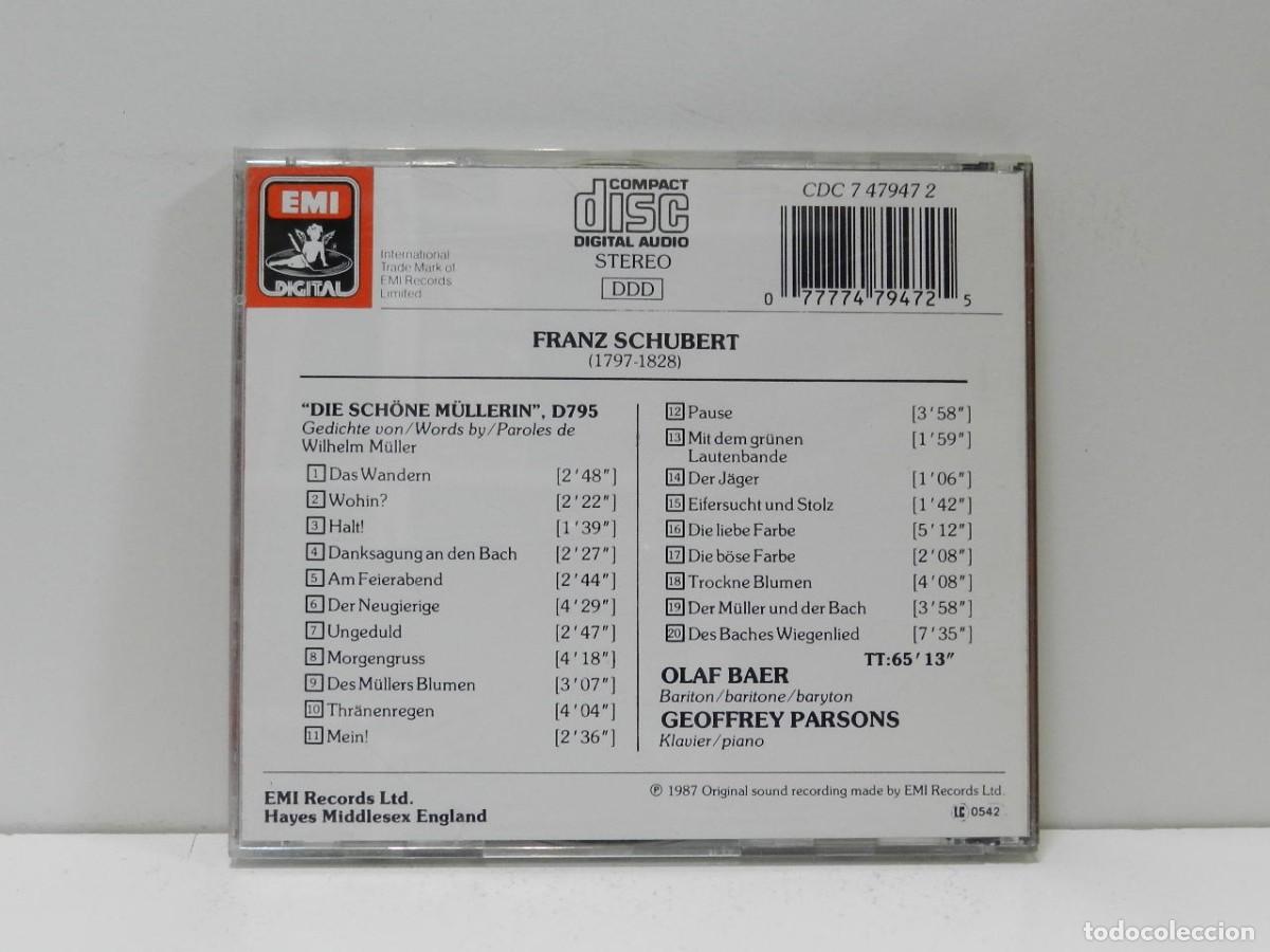 CDs de m&uacute;sica: DISCO CD. Schubert &ndash; Die Sch&ouml;ne M&uuml;llerin. COMPACT DISC. - Foto 2