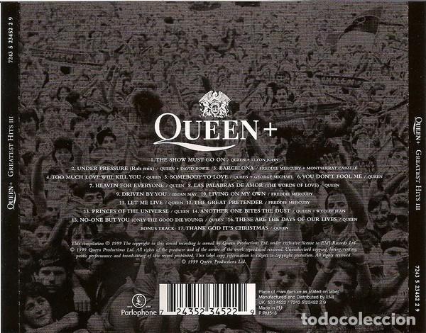 CDs de m&uacute;sica: Queen &lrm;&ndash; Greatest Hits III - CD - Foto 2