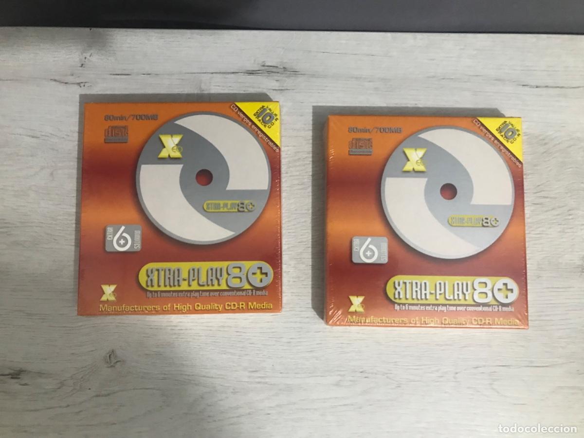 Music CDs: Lote de 2 cajas con 10 CD virjenes CD-R 80 Xtra-play