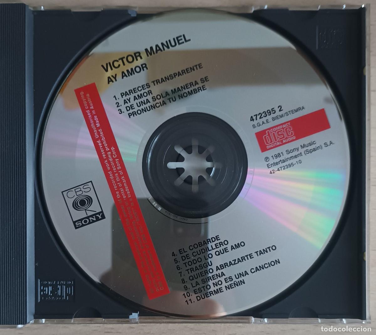 CDs de m&uacute;sica: VICTOR MANUEL- Ay Amor (CD) - Foto 2