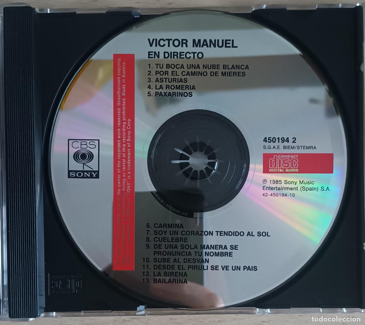 CDs de m&uacute;sica: VICTOR MANUEL- En Directo (CD) - Foto 3