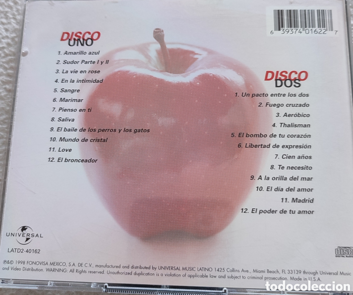 CDs de m&uacute;sica: Thalia - &rdquo;Jugo de &Eacute;xitos&rdquo; @1998 - Foto 2