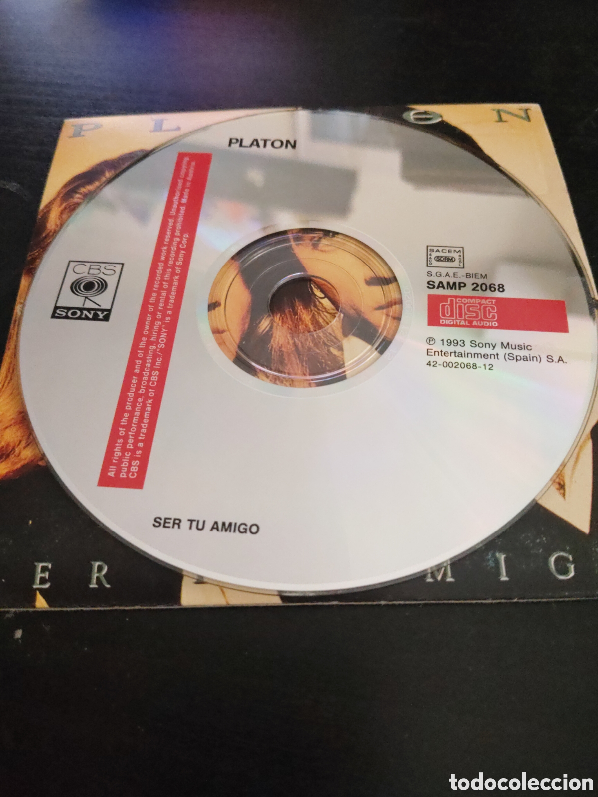 CDs de m&uacute;sica: Platon&nbsp;&ndash;&nbsp;Ser Tu Amigo CD single 1993 Espa&ntilde;a - Foto 3