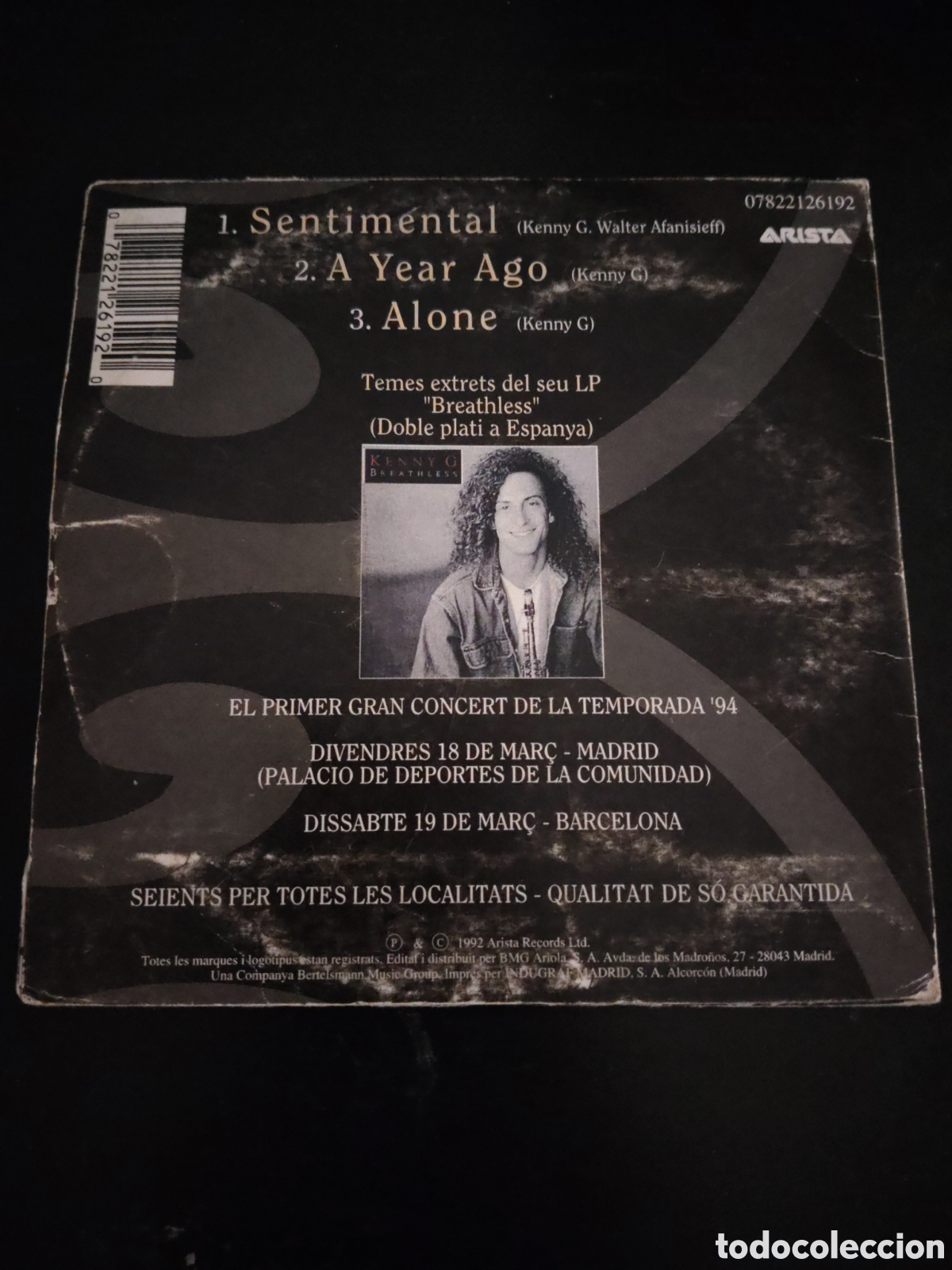 CDs de m&uacute;sica: Kenny G&nbsp;&ndash;&nbsp;Sentimental CD single 1993 - Foto 2
