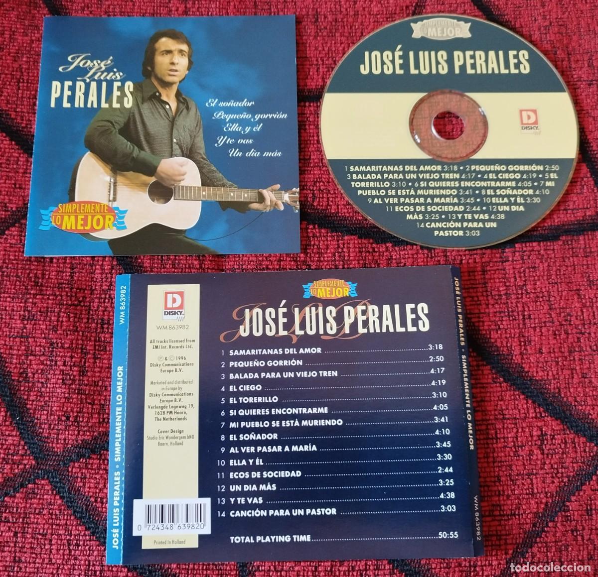 CDs de m&uacute;sica: JOSE LUIS PERALES ** Simplemente Lo Mejor ** CD 1996 - Foto 1