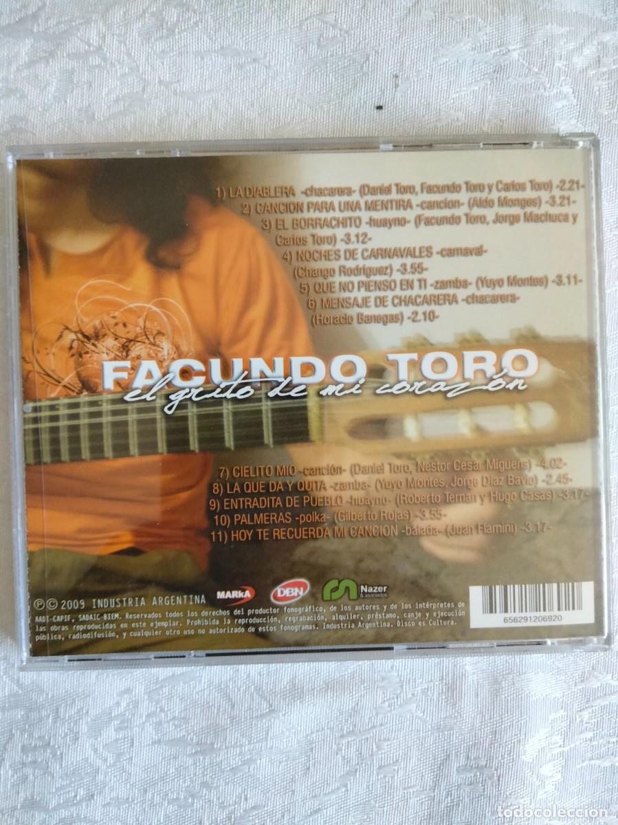 CDs de m&uacute;sica: FACUNDO TORO - El grito de mi coraz&oacute;n - Foto 2