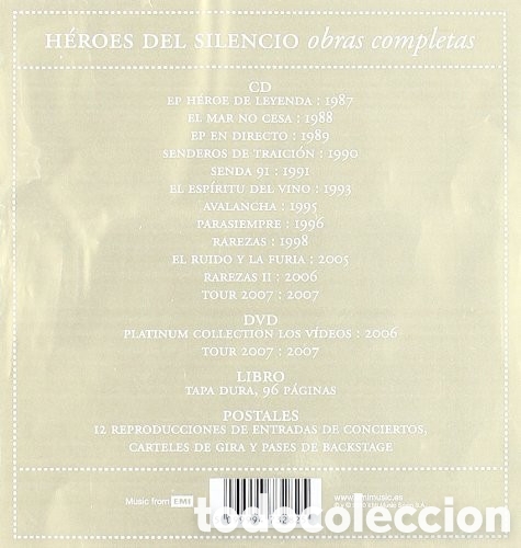 CDs de m&uacute;sica: H&eacute;roes del silencio obras completas - Foto 3