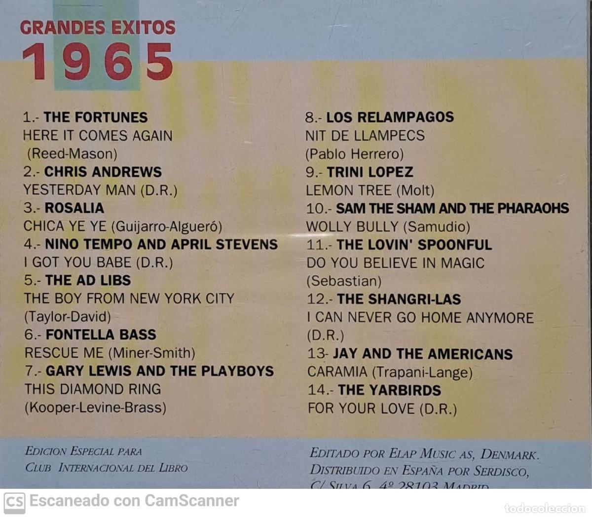 CDs de m&uacute;sica: Various &lrm;&ndash; Grandes Exitos 1965 - Foto 2