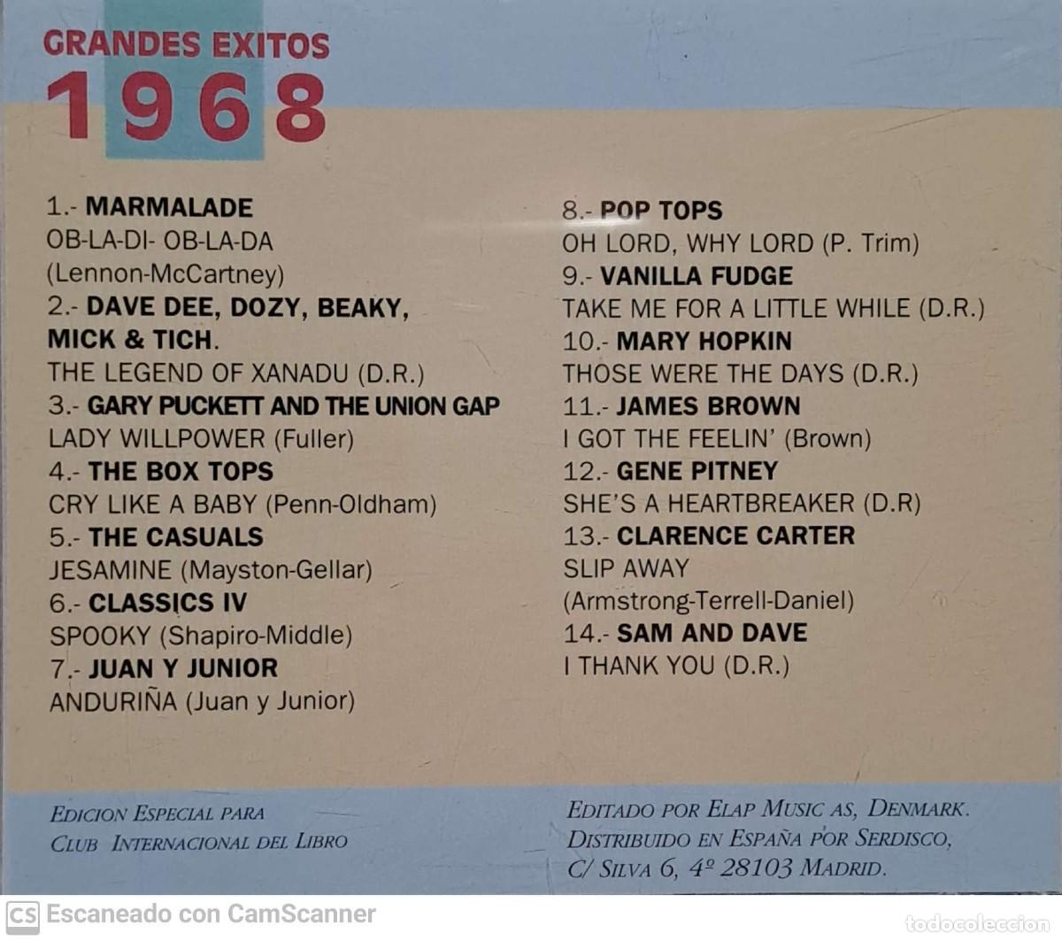 CDs de m&uacute;sica: Various &lrm;&ndash; Grandes Exitos 1968 - Foto 2