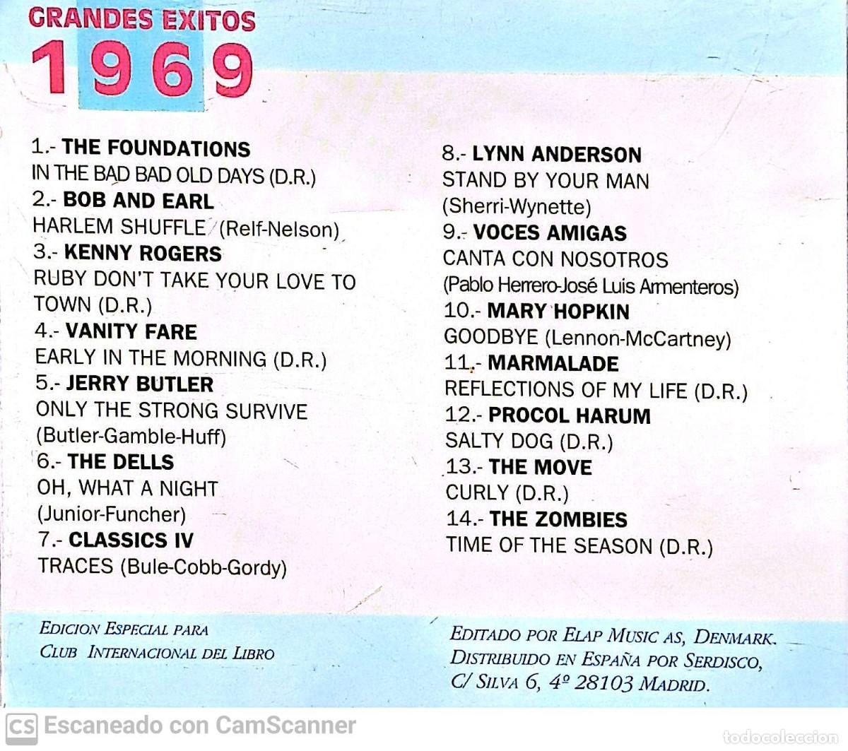 CDs de m&uacute;sica: Various &lrm;&ndash; Grandes Exitos 1969 - Foto 2