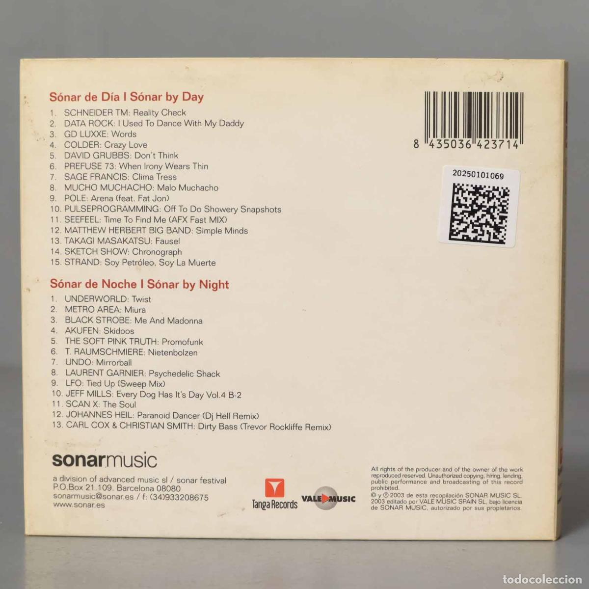 CDs de m&uacute;sica: CD. Various &lrm;&ndash; Sonar 2003 - Foto 2