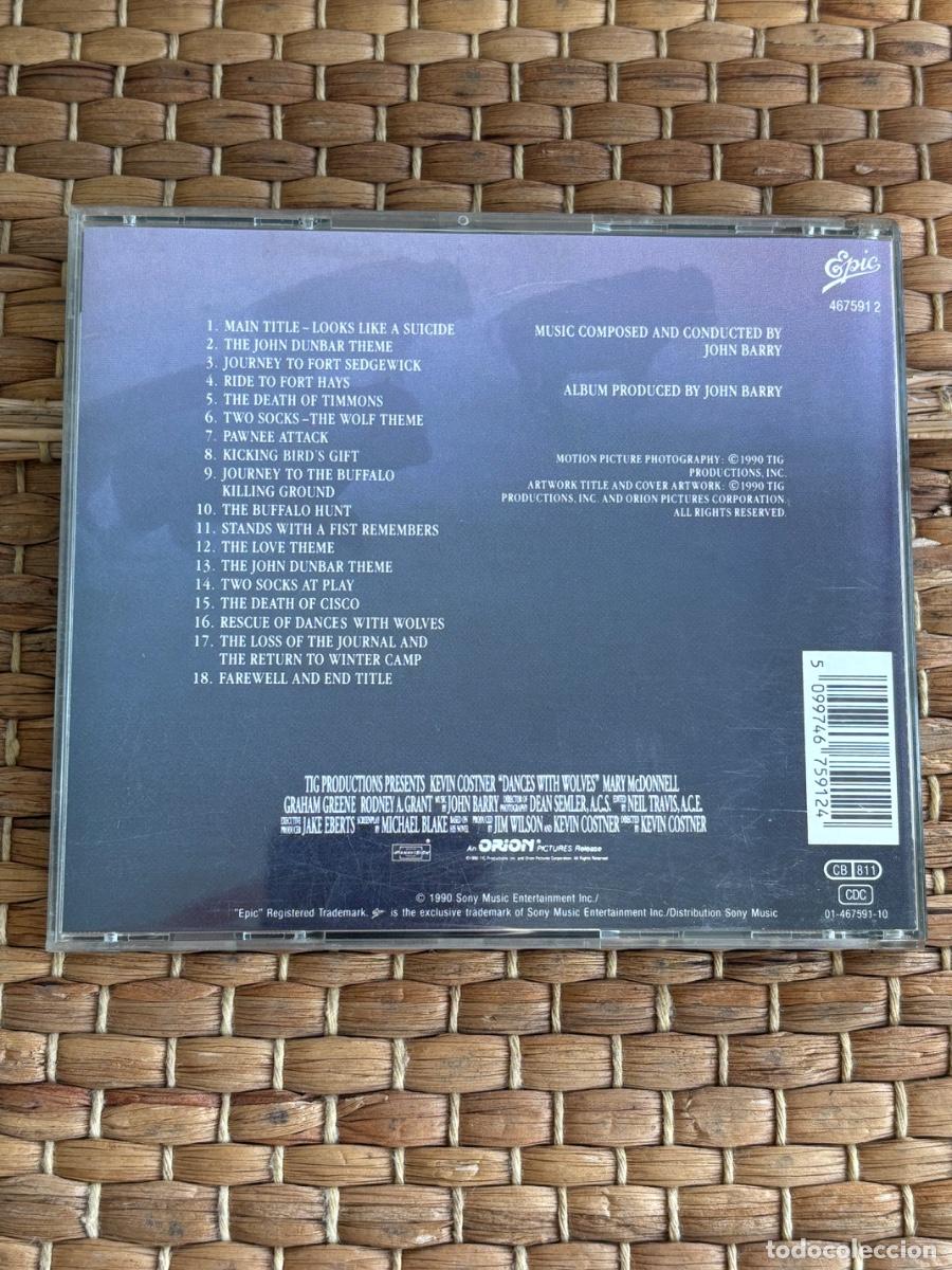 CDs de m&uacute;sica: 461 CD John Barry - Dances with wolves - 18 temas 1990 - Foto 3