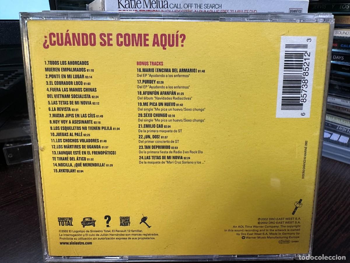CDs de m&uacute;sica: Siniestro Total - &iquest;Cuando Se Come Aqui? (CD) - Foto 2