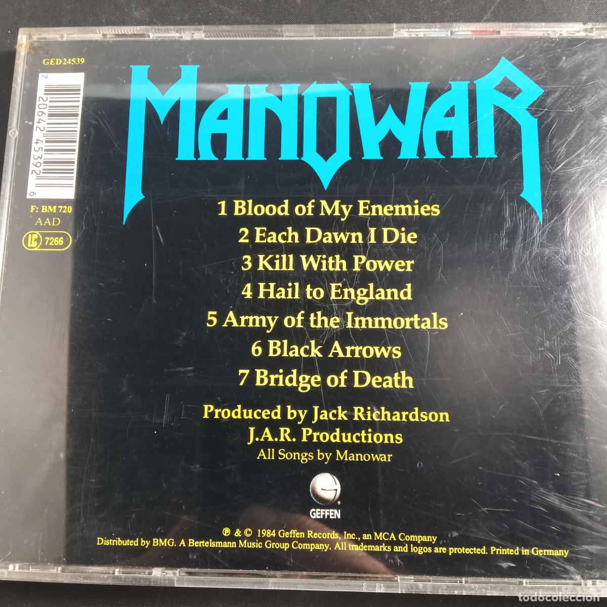 CDs de m&uacute;sica: MANOWAR, HAIL TO ENGLAND. CD - Foto 2