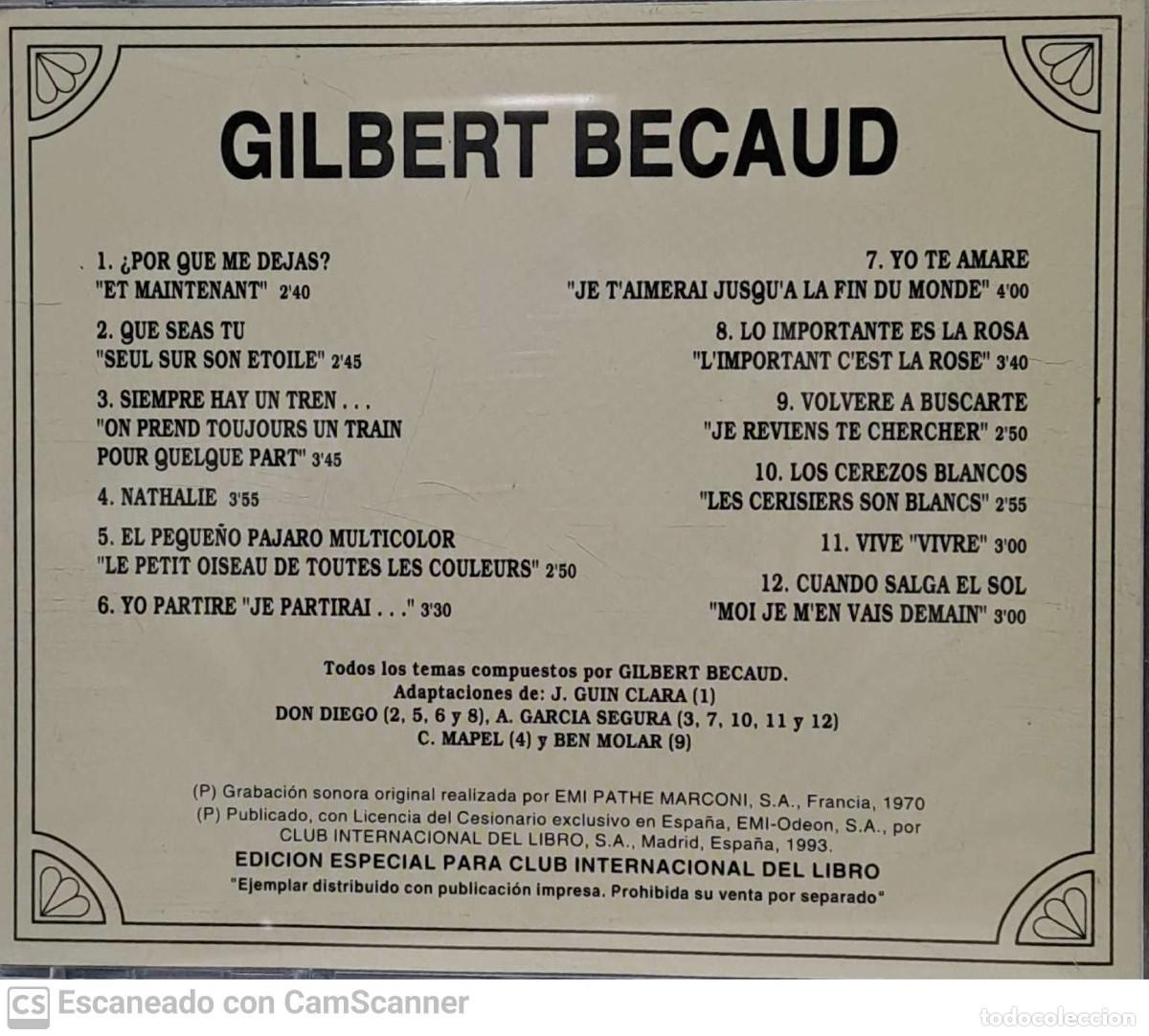 CDs de m&uacute;sica: Gilbert B&eacute;caud &lrm;&ndash; Gilbert B&eacute;caud - Foto 2
