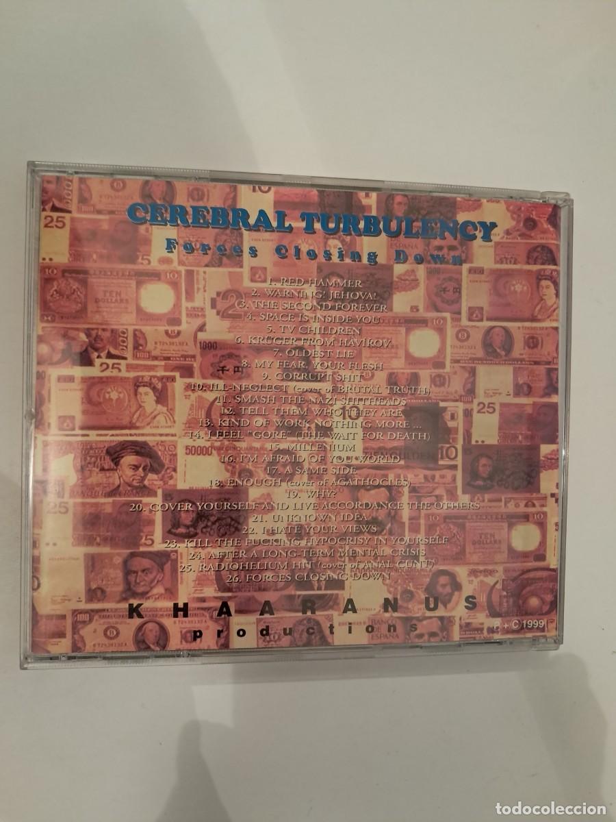 CDs de m&uacute;sica: Cerebral Turbulency , Forces Closing Down , CD 1999 Czech R. , Impecable. Grindcore. - Foto 2