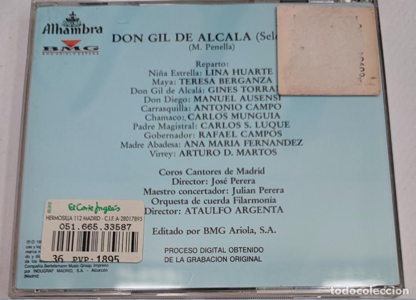 CDs de m&uacute;sica: DON GIL DE ALCALA, ALHAMBRA 1990, DISCO CD, COMPACT DISC - Foto 2