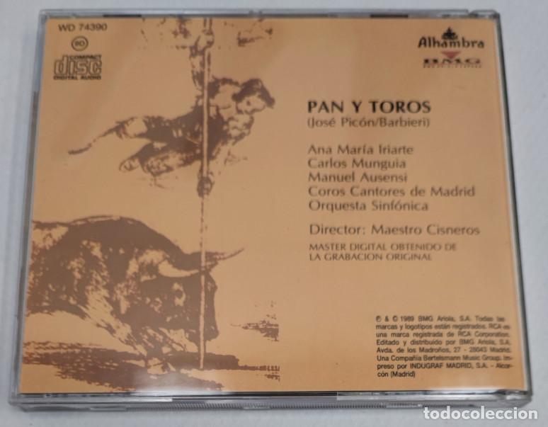 CDs de m&uacute;sica: PAN Y TOROS , ALHAMBRA 1989, DISCO CD, COMPACT DISC - Foto 2