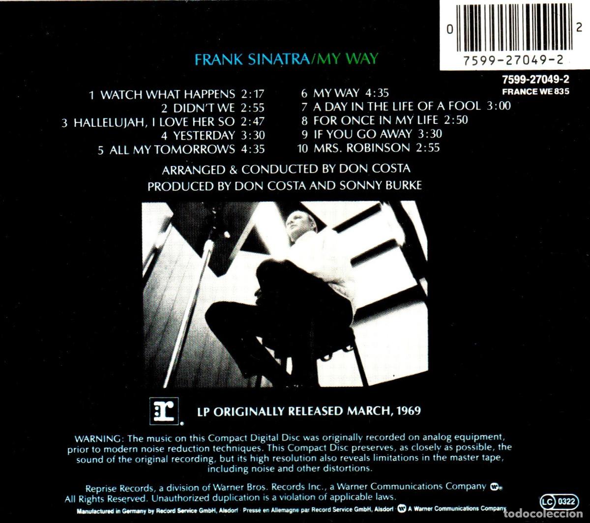 CDs de m&uacute;sica: �H495 - FRANK SINATRA. MY WAY. CD. - Foto 2