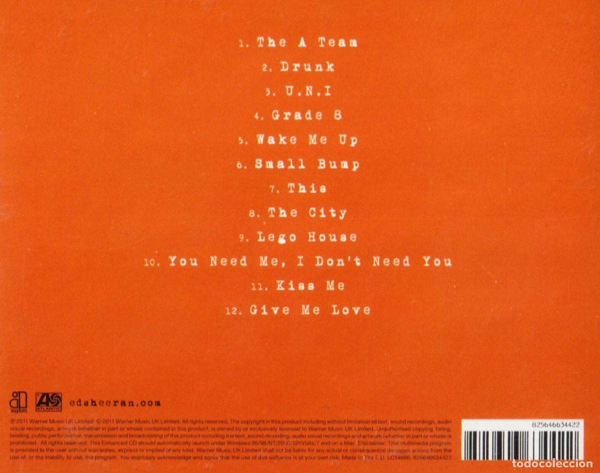 CDs de m&uacute;sica: �H590 - ED SHEERAN. +. CD. - Foto 3