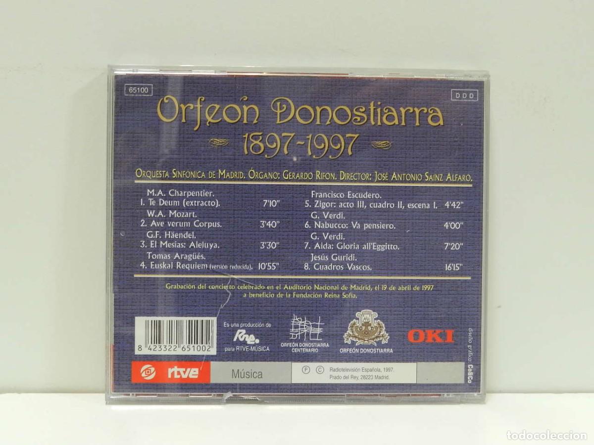 CDs de m&uacute;sica: DISCO CD. Orfe&oacute;n Donostiarra &ndash; 1897-1997. COMPACT DISC. - Foto 2