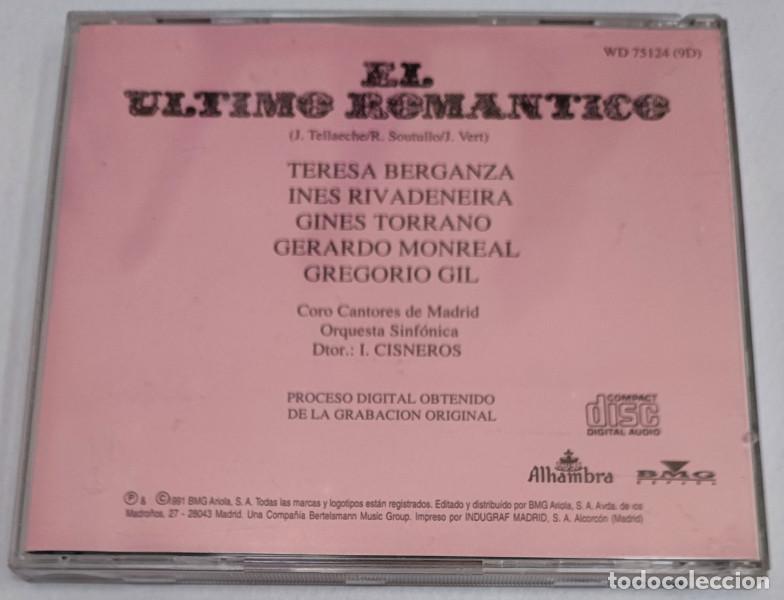 CDs de m&uacute;sica: EL ULTIMO ROMANTICO, ALHAMBRA 1993, DISCO CD, COMPACT DISC - Foto 2