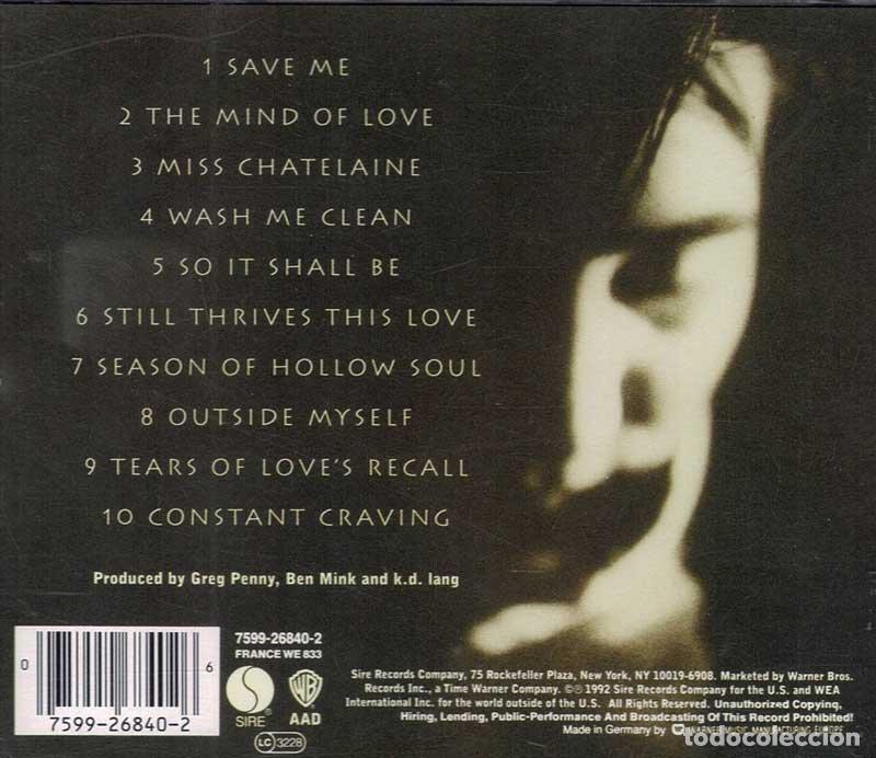 CDs de m&uacute;sica: K. D. Lang - Ing&eacute;nue. CD - Foto 2