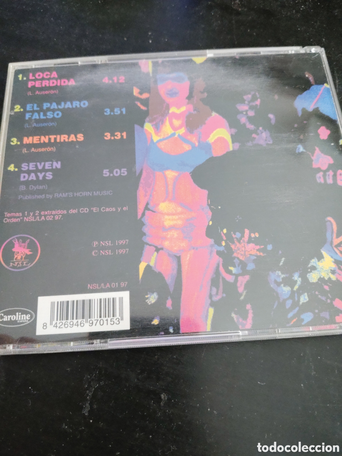 CDs de m&uacute;sica: Luis Auser&oacute;n&nbsp;&ndash;&nbsp;Loca Perdida CD 1997 Espa&ntilde;a - Foto 4