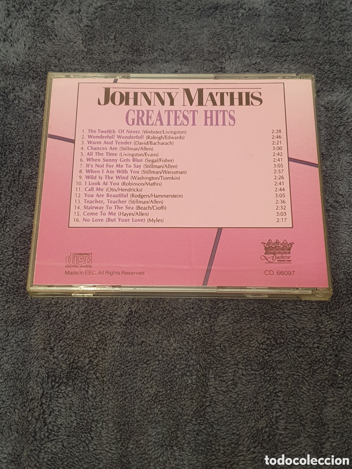 CDs de m&uacute;sica: CD- 23. Johnny Mathis - Greatest Hits, De 2&ordf; Mano. - Foto 2