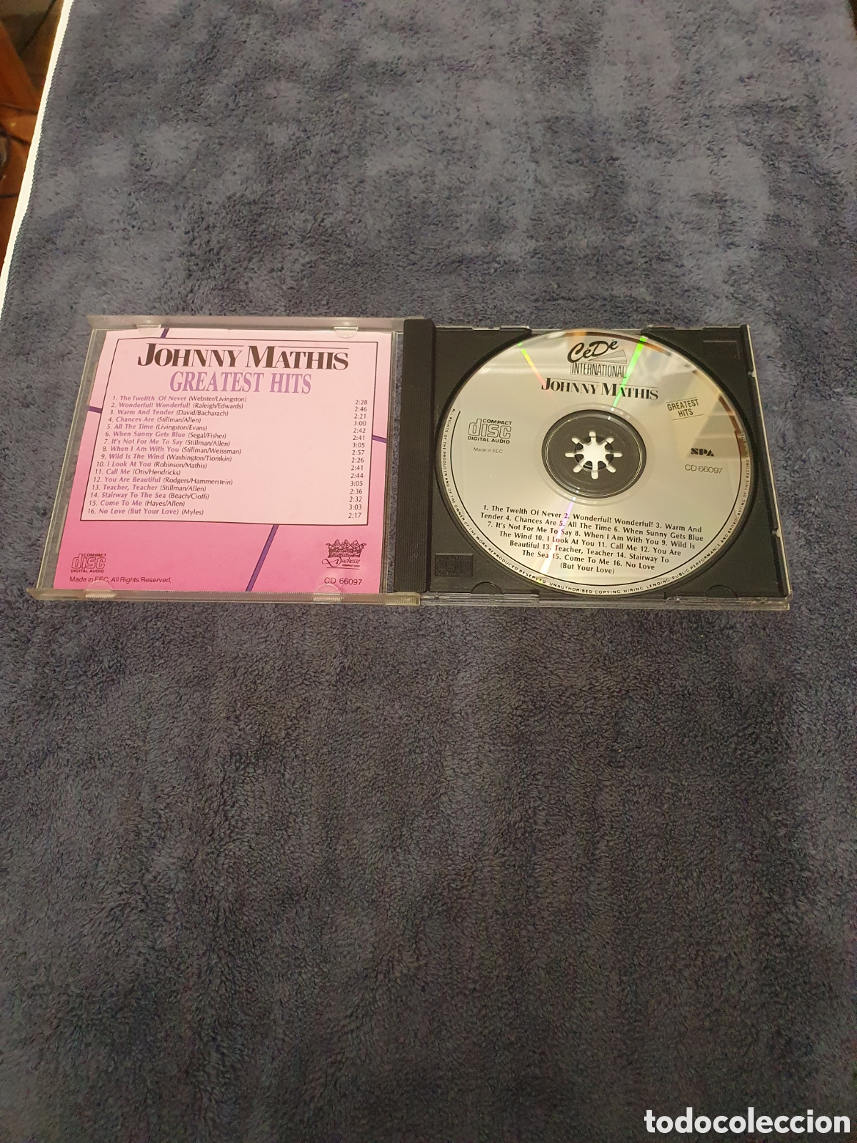 CDs de m&uacute;sica: CD- 23. Johnny Mathis - Greatest Hits, De 2&ordf; Mano. - Foto 3