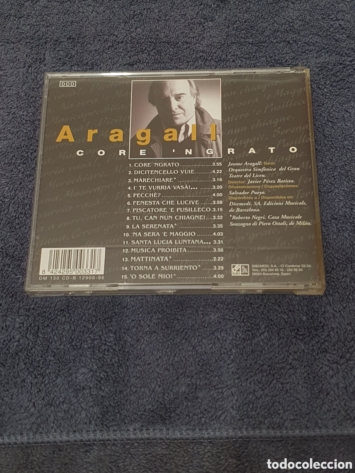 CDs de m&uacute;sica: CD-24. Aragall Core Ingrato, De 2&ordf; Mano. - Foto 2