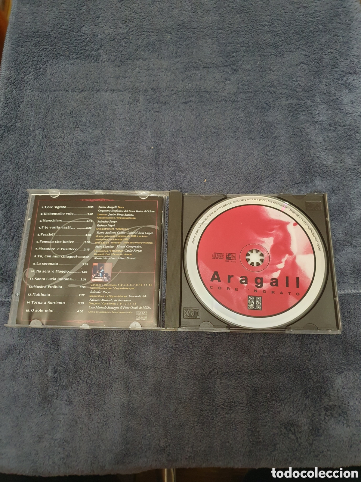 CDs de m&uacute;sica: CD-24. Aragall Core Ingrato, De 2&ordf; Mano. - Foto 3
