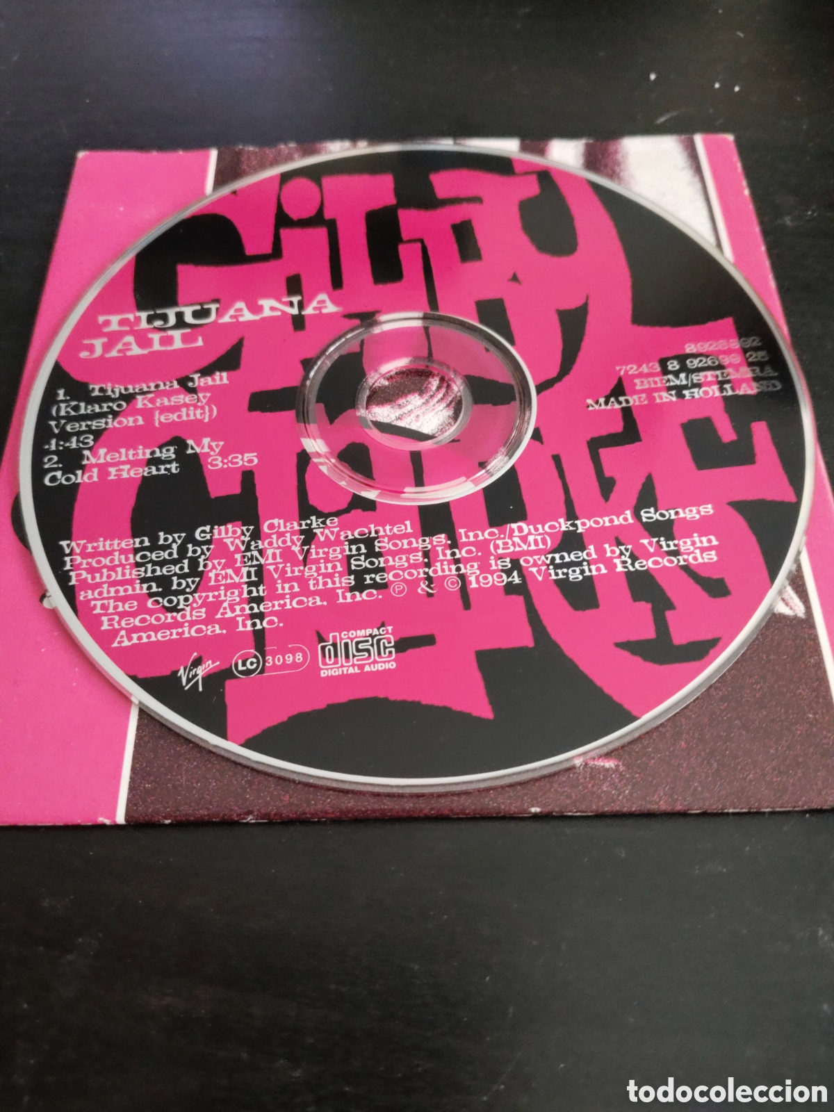 CDs de m&uacute;sica: Gilby Clarke&nbsp;&ndash;&nbsp;Tijuana Jail CD single 1994 - Foto 3